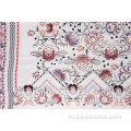 Ткань с принтом хризантемы в персидском стиле